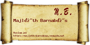 Majláth Barnabás névjegykártya